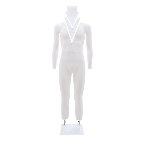 Male mannequin for e-commerce photos with double rod base with wheels