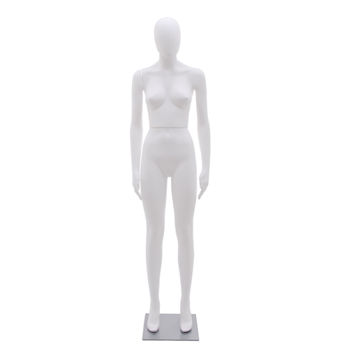 Rental of 1 female mannequin with egg head - white