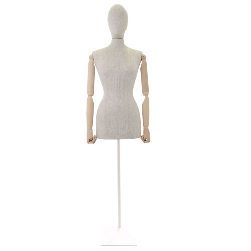 RENTAL SERVICE OF 1 LINEN FEMALE BUST WITH WOODEN ARMS