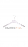 38 cm plastic hanger - transparent - velvet shoulder