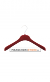 Coat hanger 38 x 4,5 cm - dark red velvet