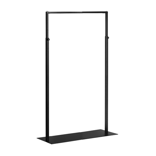 Adjustable clothes rack in square tube 100 - black