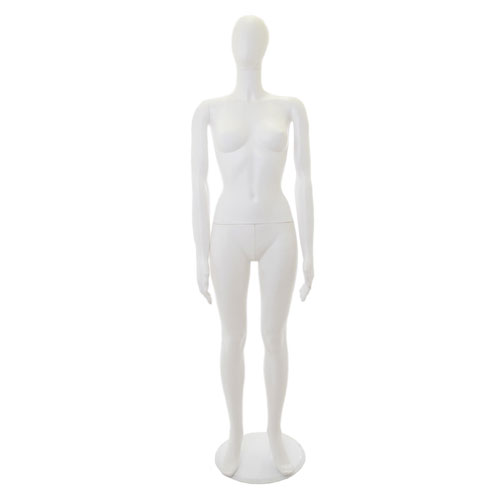 Manichino donna testa uovo White Plastic - ex noleggio