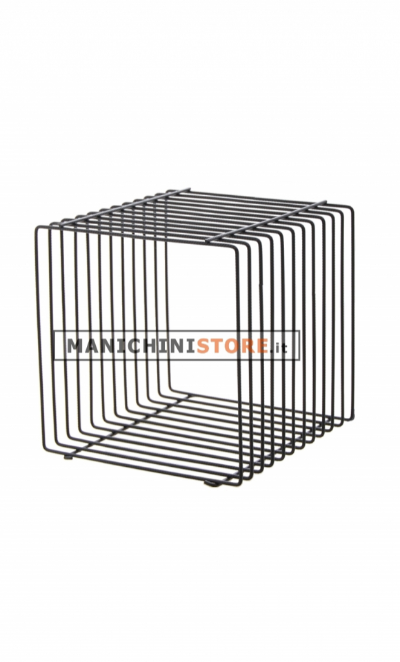 Cubo in filo ferro nero 40cm