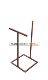 Rust bronze square tube base with trouser rod