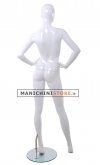 Tribal female mannequin - 1E Glossy White