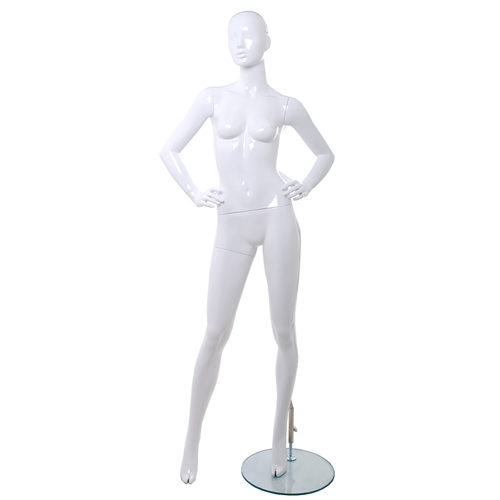 Tribal female mannequin - 1E Glossy White