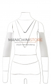 Straight arms accessory for F11 and F21 series e-commerce mannequins