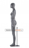 Rental of 1 jointed mannequin anthracite