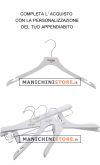 Wooden hanger cm.38 x cm.1 with shoulder notches - pickled white