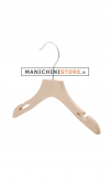 Child wooden hanger with shoulder notches cm.26.5 x cm.1 - Beech tree