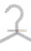 Pearl coat hanger 41 cm - transparent crystal