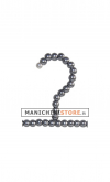 Pearl clip hanger 31 cm - grey