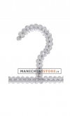 Pearl clip hanger 31 cm - Trasparent crystal