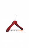 Coat hanger 38 x 4 cm - dark red velvet