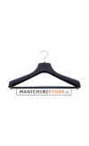 Plastic coat hanger with trouser bar 40 x 4,5 cm - black