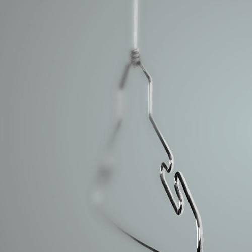 Metal coat hanger 40 cm - aluminum