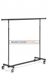 Adjustable folding embossed charcoal grey garment rail