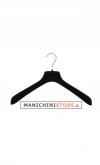 Coat hanger 40 x 5 cm. - black velvet