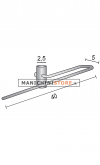 Trouser rod for round tube base