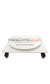 Base con disco girevole e ruote per manichini e-commerce