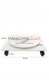 Base con disco girevole e ruote per manichini e-commerce