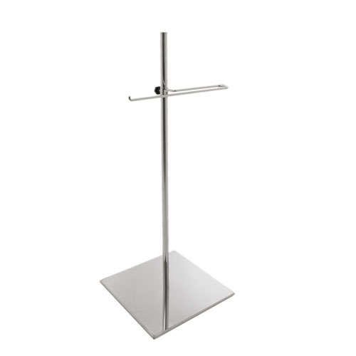 Square chromed base with trouser holder rod