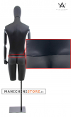 Manichino uomo nero con braccia legno