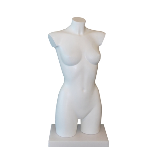 Busto manichino donna bianco senza base