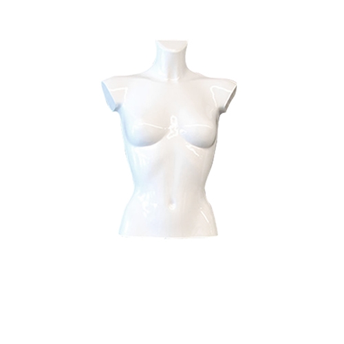 Female short torso bust - white laquered