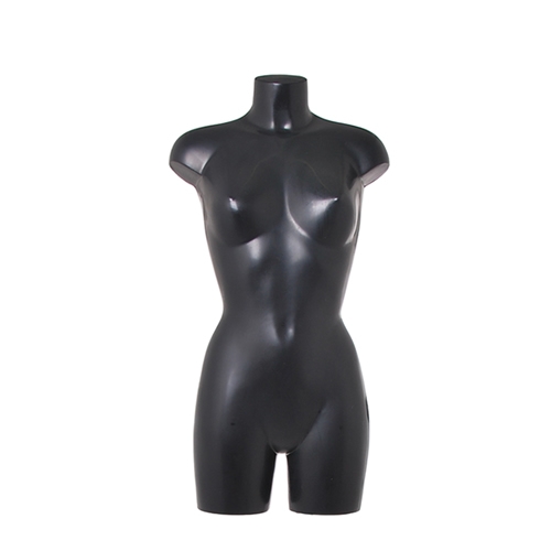 Busto manichino donna in plastica nera