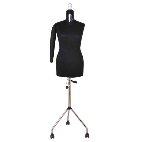 Tailor female bust in variable size with arm 46-58 - base with wheels