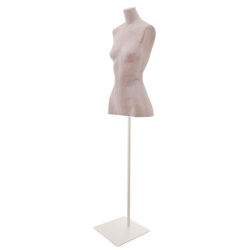 Beige female bust with square base