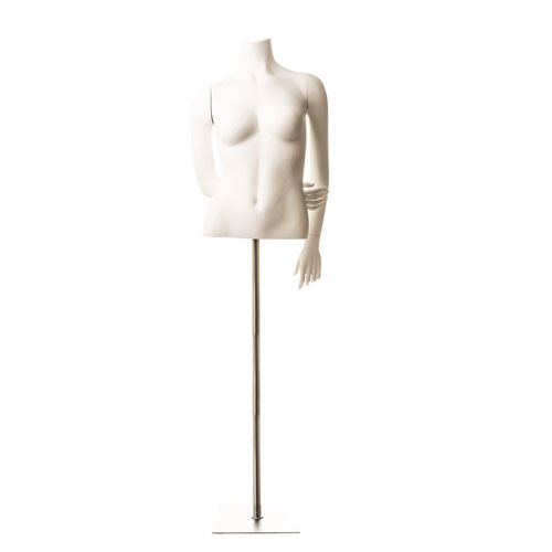 Busto donna con braccia e base 