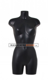 Busto manichino donna in plastica nera