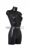 Busto manichino donna in plastica nera