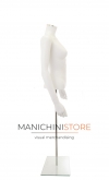 Busto donna bianco con braccia e base 