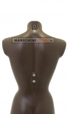 Female torso bust in brown plastic