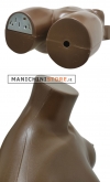 Female torso bust in brown plastic