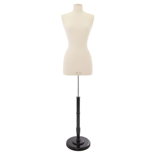 Busto donna in lino con base tonda