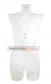 Female torso bust in transparent plastic