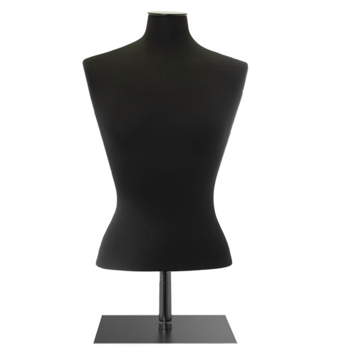 Busto donna black lycra con base da banco