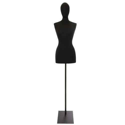 Busto donna black lycra con testa