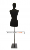 Busto donna black lycra con testa