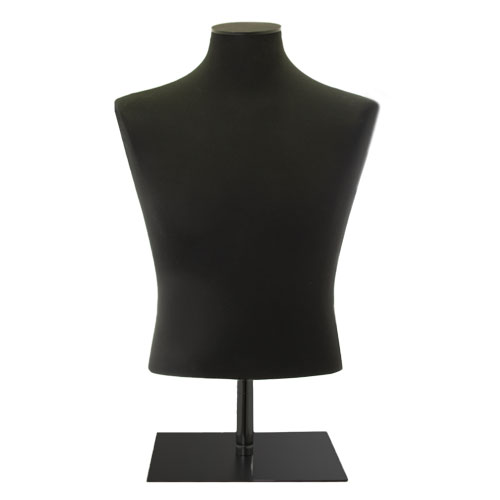 Black lycra male counter bust