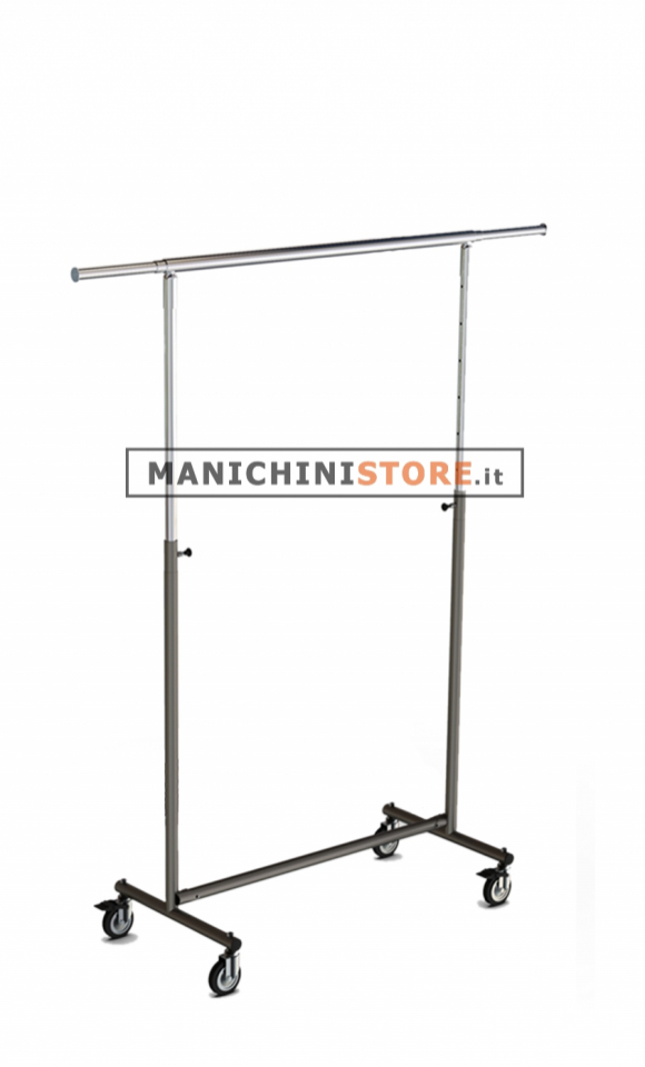 Foldable clothes rack with adjustable height