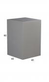 Plastic cube 60 concrete grey