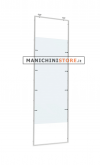 Ceiling protective partition plexiglass shield barrier cm 65 - chromed