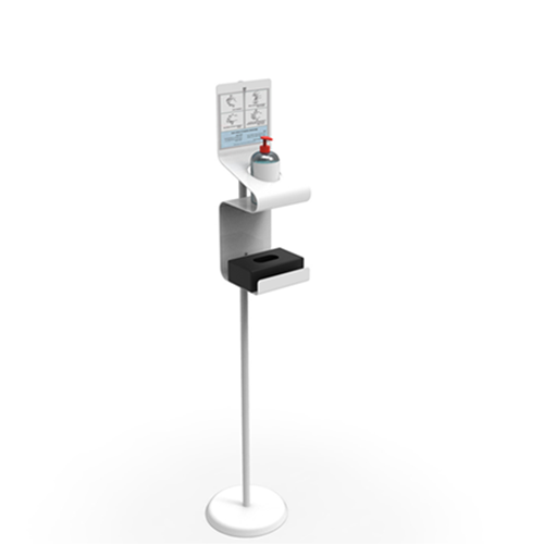 Hand sanitizer dispenser stand - white