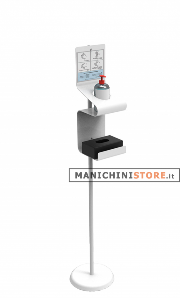 Hand sanitizer dispenser stand - white